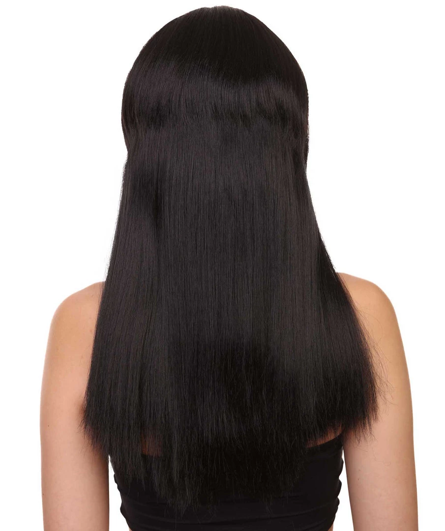 HPO Black Vampiress Womens Wig | Horror Character Cosplay Halloween Wig | Premium Breathable Capless Cap Women's 4 HPO Black Vampiress Womens Wig | Horror Character Cosplay Halloween Wig | Premium Breathable Capless Cap Women's