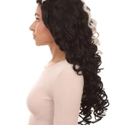 HPO Long Streaked Witch Sorceress Vampire Womens Wig | Horror Ghostly Halloween Wig | Premium Breathable Capless Cap 11 HPO Long Streaked Witch Sorceress Vampire Womens Wig | Horror Ghostly Halloween Wig | Premium Breathable Capless Cap