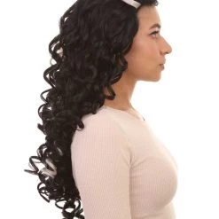 HPO Long Streaked Witch Sorceress Vampire Womens Wig | Horror Ghostly Halloween Wig | Premium Breathable Capless Cap 13 HPO Long Streaked Witch Sorceress Vampire Womens Wig | Horror Ghostly Halloween Wig | Premium Breathable Capless Cap