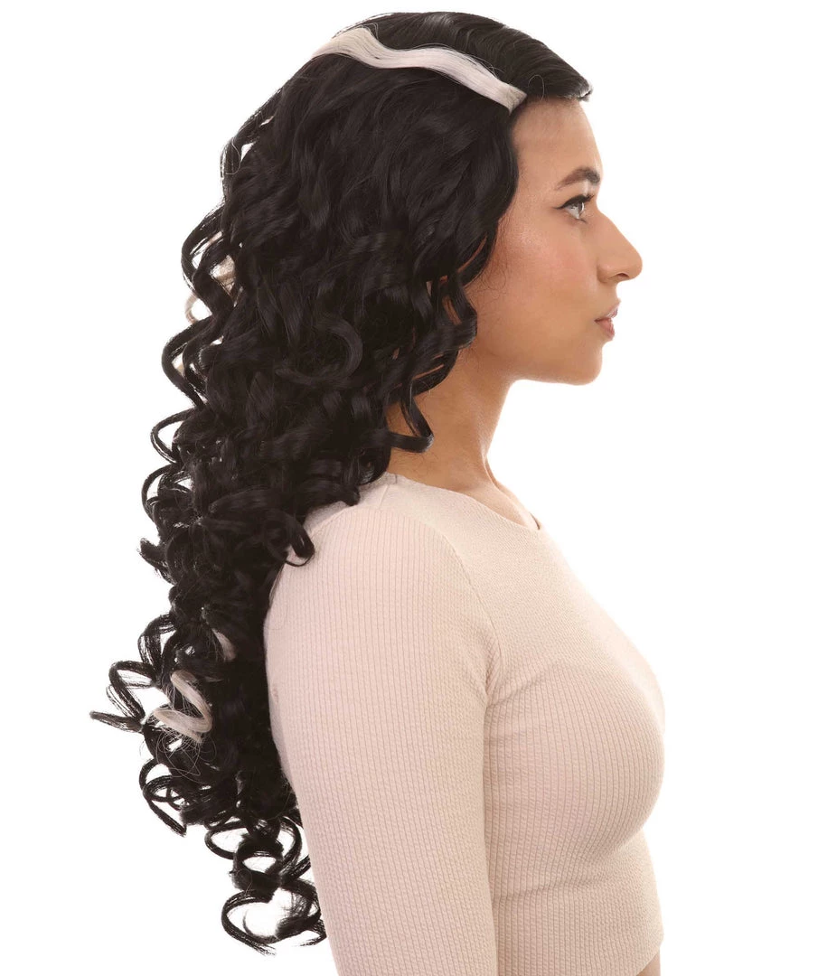 HPO Long Streaked Witch Sorceress Vampire Womens Wig | Horror Ghostly Halloween Wig | Premium Breathable Capless Cap 5 HPO Long Streaked Witch Sorceress Vampire Womens Wig | Horror Ghostly Halloween Wig | Premium Breathable Capless Cap