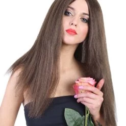 HPO Womens Brown Witch Wig | Horror Character Cosplay Halloween Wig | Premium Breathable Capless Cap