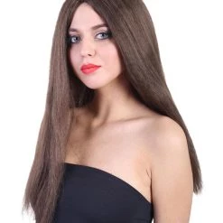 HPO Womens Brown Witch Wig | Horror Character Cosplay Halloween Wig | Premium Breathable Capless Cap 11 HPO Womens Brown Witch Wig | Horror Character Cosplay Halloween Wig | Premium Breathable Capless Cap