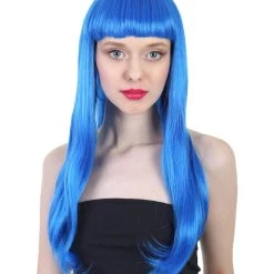 HPO Women's Long Length Party Girl Wig - Multiple Colors Synthetic Fiber Hair