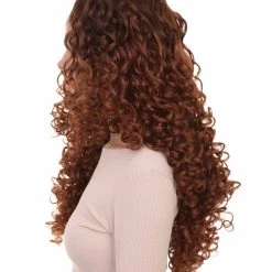 HPO Women's Womens Brown Long Curly Wig Song Contest 2018 | Celebrity Wigs | Premium Breathable Capless Cap 11 HPO Women's Womens Brown Long Curly Wig Song Contest 2018 | Celebrity Wigs | Premium Breathable Capless Cap