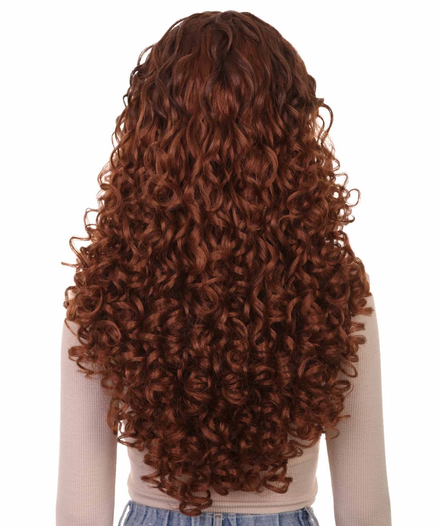 HPO Women's Womens Brown Long Curly Wig Song Contest 2018 | Celebrity Wigs | Premium Breathable Capless Cap 4 HPO Women's Womens Brown Long Curly Wig Song Contest 2018 | Celebrity Wigs | Premium Breathable Capless Cap