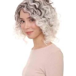 HPO Womens Fashion Highlight Wavy Wig | Grey & Black Fashion Wigs | Premium Breathable Capless Cap 10 HPO Womens Fashion Highlight Wavy Wig | Grey & Black Fashion Wigs | Premium Breathable Capless Cap
