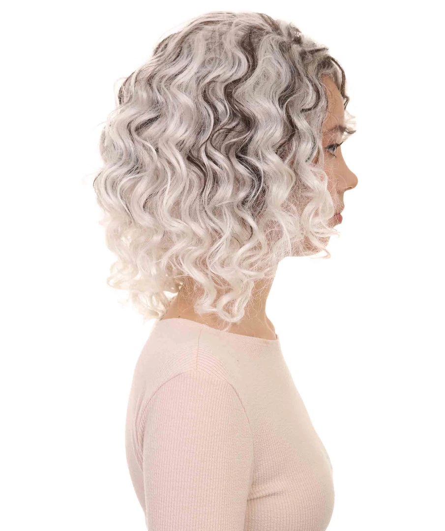 HPO Womens Fashion Highlight Wavy Wig | Grey & Black Fashion Wigs | Premium Breathable Capless Cap 5 HPO Womens Fashion Highlight Wavy Wig | Grey & Black Fashion Wigs | Premium Breathable Capless Cap