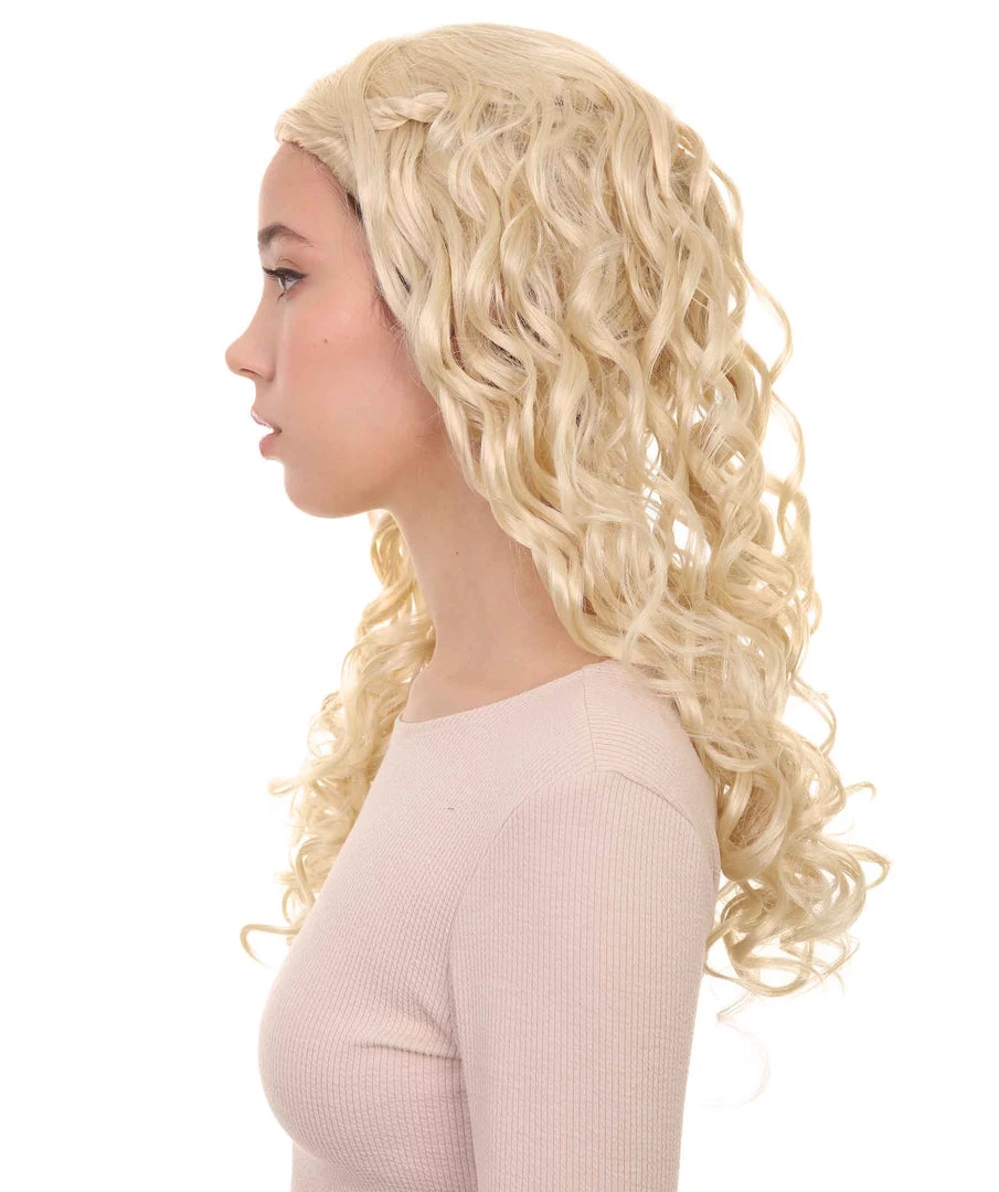 HPO Womens Renaissance Lady Wig | Blonde Historical Wigs | Premium Breathable Capless Cap Women's 3 HPO Womens Renaissance Lady Wig | Blonde Historical Wigs | Premium Breathable Capless Cap Women's