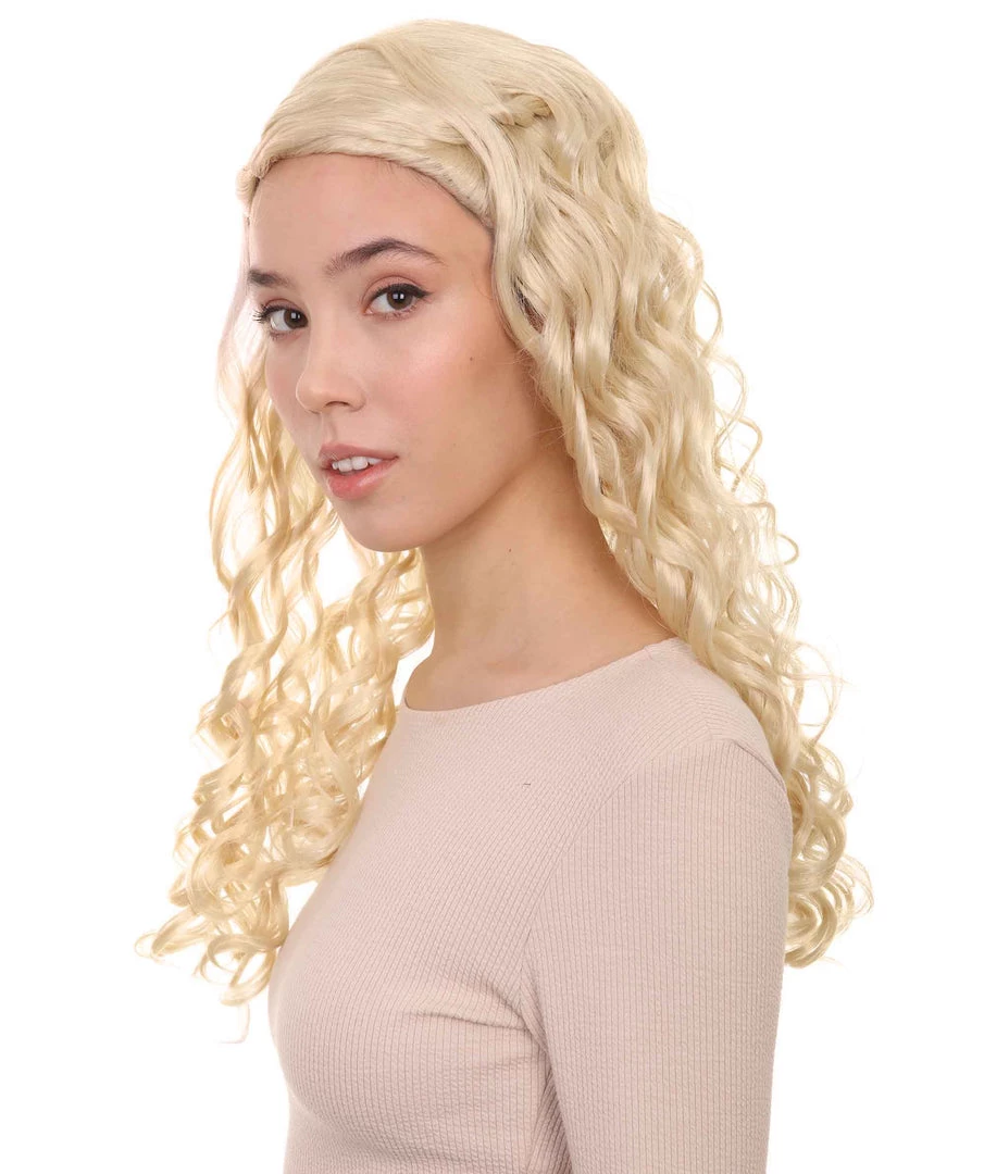 HPO Womens Renaissance Lady Wig | Blonde Historical Wigs | Premium Breathable Capless Cap Women's 2 HPO Womens Renaissance Lady Wig | Blonde Historical Wigs | Premium Breathable Capless Cap Women's