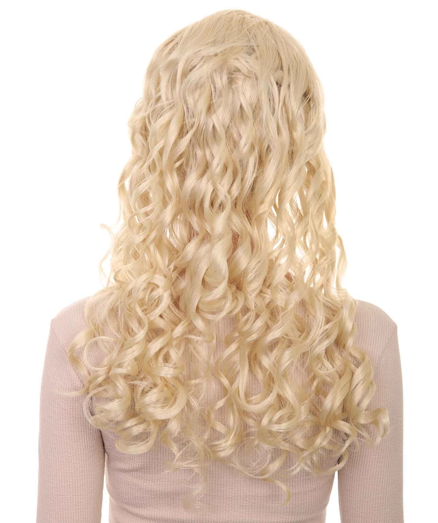 HPO Womens Renaissance Lady Wig | Blonde Historical Wigs | Premium Breathable Capless Cap Women's 4 HPO Womens Renaissance Lady Wig | Blonde Historical Wigs | Premium Breathable Capless Cap Women's