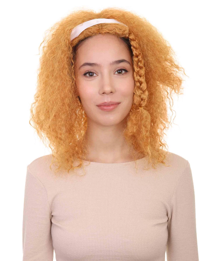 HPO Womens Afro Doll Wig | Orange Fashion Wigs | Premium Breathable Capless Cap 1 HPO Womens Afro Doll Wig | Orange Fashion Wigs | Premium Breathable Capless Cap