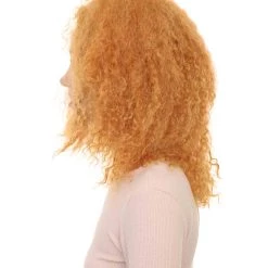 HPO Womens Afro Doll Wig | Orange Fashion Wigs | Premium Breathable Capless Cap 11 HPO Womens Afro Doll Wig | Orange Fashion Wigs | Premium Breathable Capless Cap
