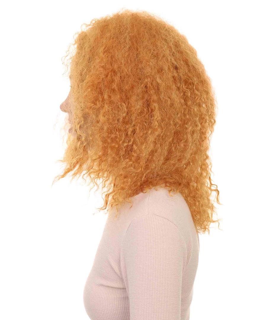 HPO Womens Afro Doll Wig | Orange Fashion Wigs | Premium Breathable Capless Cap 3 HPO Womens Afro Doll Wig | Orange Fashion Wigs | Premium Breathable Capless Cap
