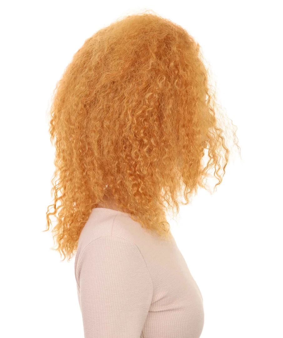 HPO Womens Afro Doll Wig | Orange Fashion Wigs | Premium Breathable Capless Cap 5 HPO Womens Afro Doll Wig | Orange Fashion Wigs | Premium Breathable Capless Cap