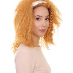 HPO Womens Afro Doll Wig | Orange Fashion Wigs | Premium Breathable Capless Cap 14 HPO Womens Afro Doll Wig | Orange Fashion Wigs | Premium Breathable Capless Cap