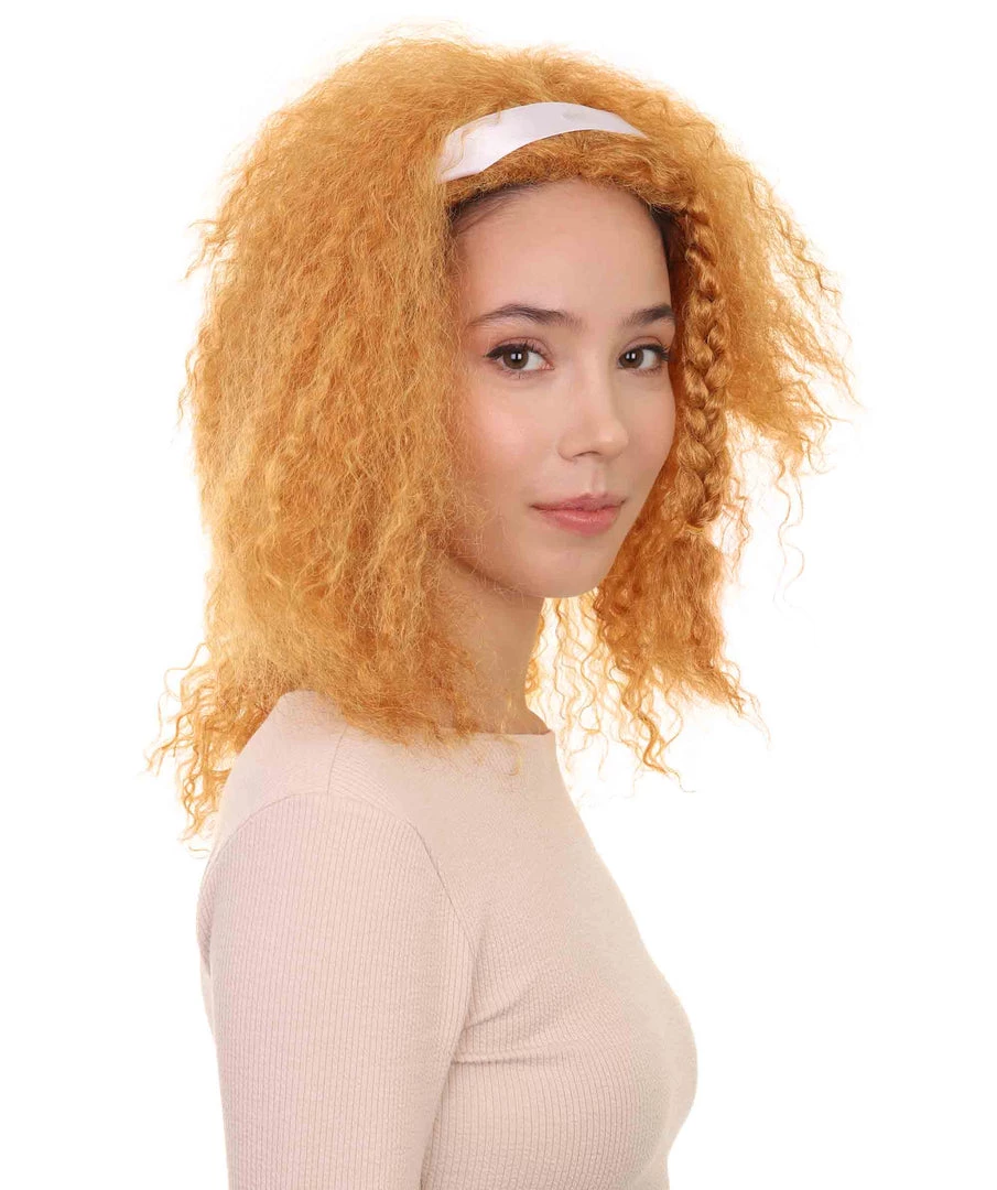 HPO Womens Afro Doll Wig | Orange Fashion Wigs | Premium Breathable Capless Cap 6 HPO Womens Afro Doll Wig | Orange Fashion Wigs | Premium Breathable Capless Cap