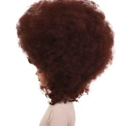 HPO Womens Super Size Jumbo Afro Wig | Brown Sports Wigs Women's