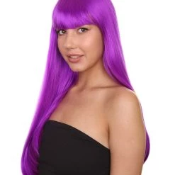 HPO Long Bob Womens Wig | Fancy Party Event Ready Halloween Wig (Lots Of Color Options) | Premium Breathable Capless Cap