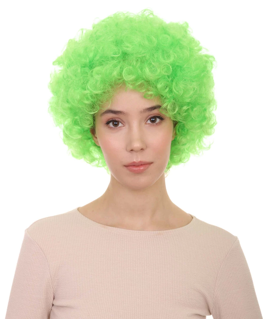 HPO Green Afro Unisex Wig | Super Size Jumbo Fancy Halloween Wig 1 HPO Green Afro Unisex Wig | Super Size Jumbo Fancy Halloween Wig