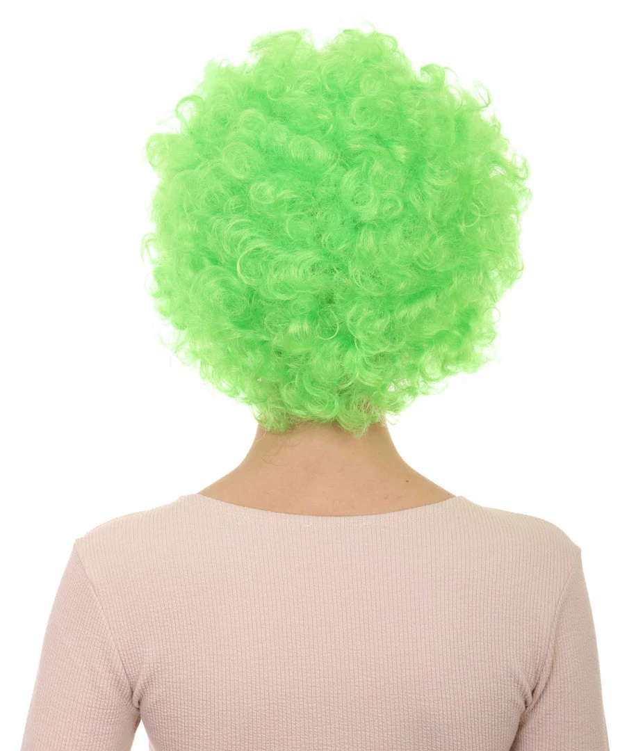 HPO Green Afro Unisex Wig | Super Size Jumbo Fancy Halloween Wig 4 HPO Green Afro Unisex Wig | Super Size Jumbo Fancy Halloween Wig