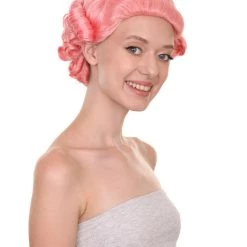 HPO Women's Adult Womens Wig | Pink Vintage Wigs | Premium Breathable Capless Cap 14 HPO Women's Adult Womens Wig | Pink Vintage Wigs | Premium Breathable Capless Cap