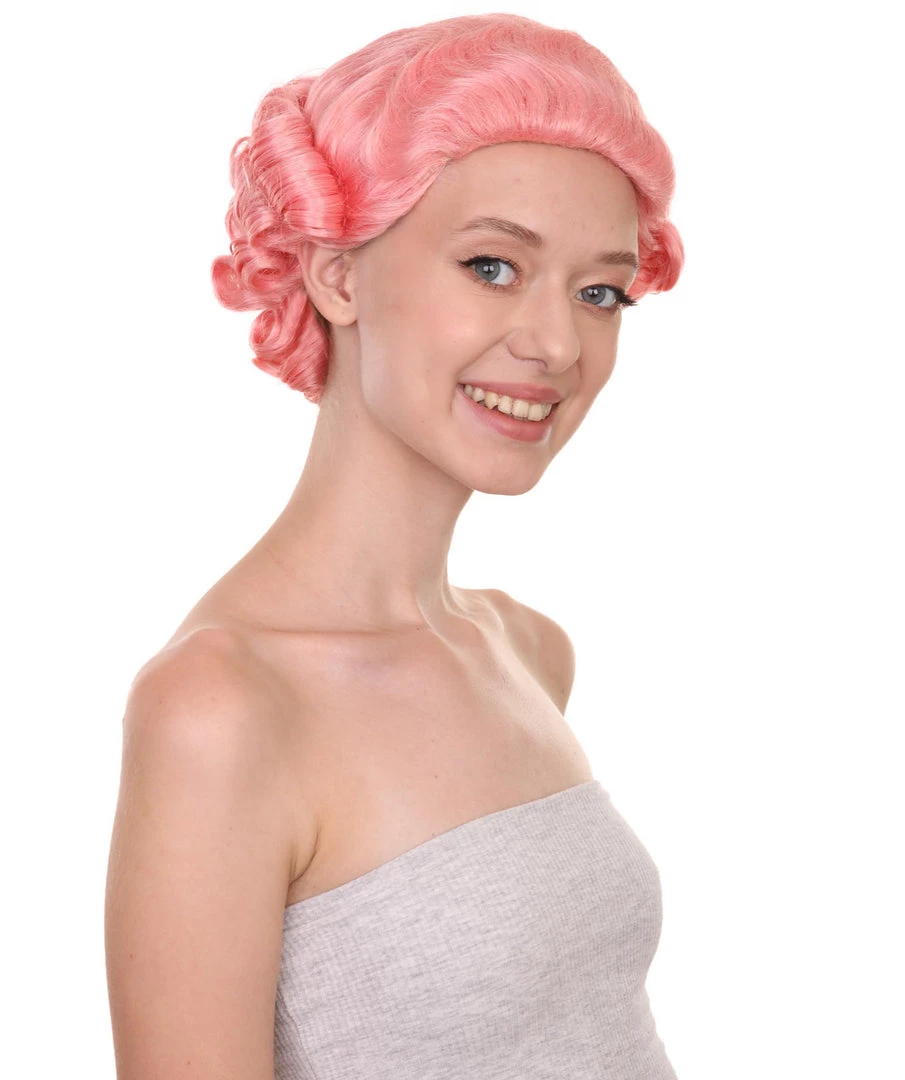 HPO Women's Adult Womens Wig | Pink Vintage Wigs | Premium Breathable Capless Cap 6 HPO Women's Adult Womens Wig | Pink Vintage Wigs | Premium Breathable Capless Cap