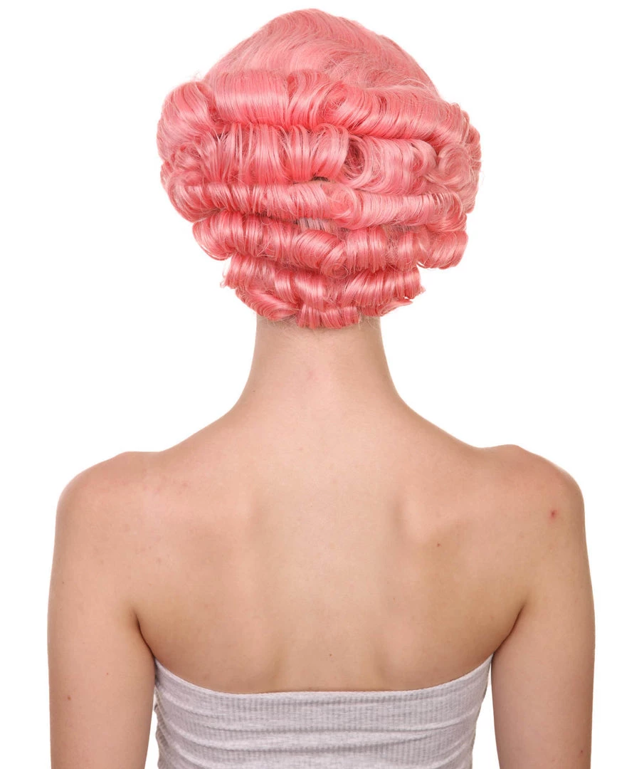 HPO Women's Adult Womens Wig | Pink Vintage Wigs | Premium Breathable Capless Cap 4 HPO Women's Adult Womens Wig | Pink Vintage Wigs | Premium Breathable Capless Cap