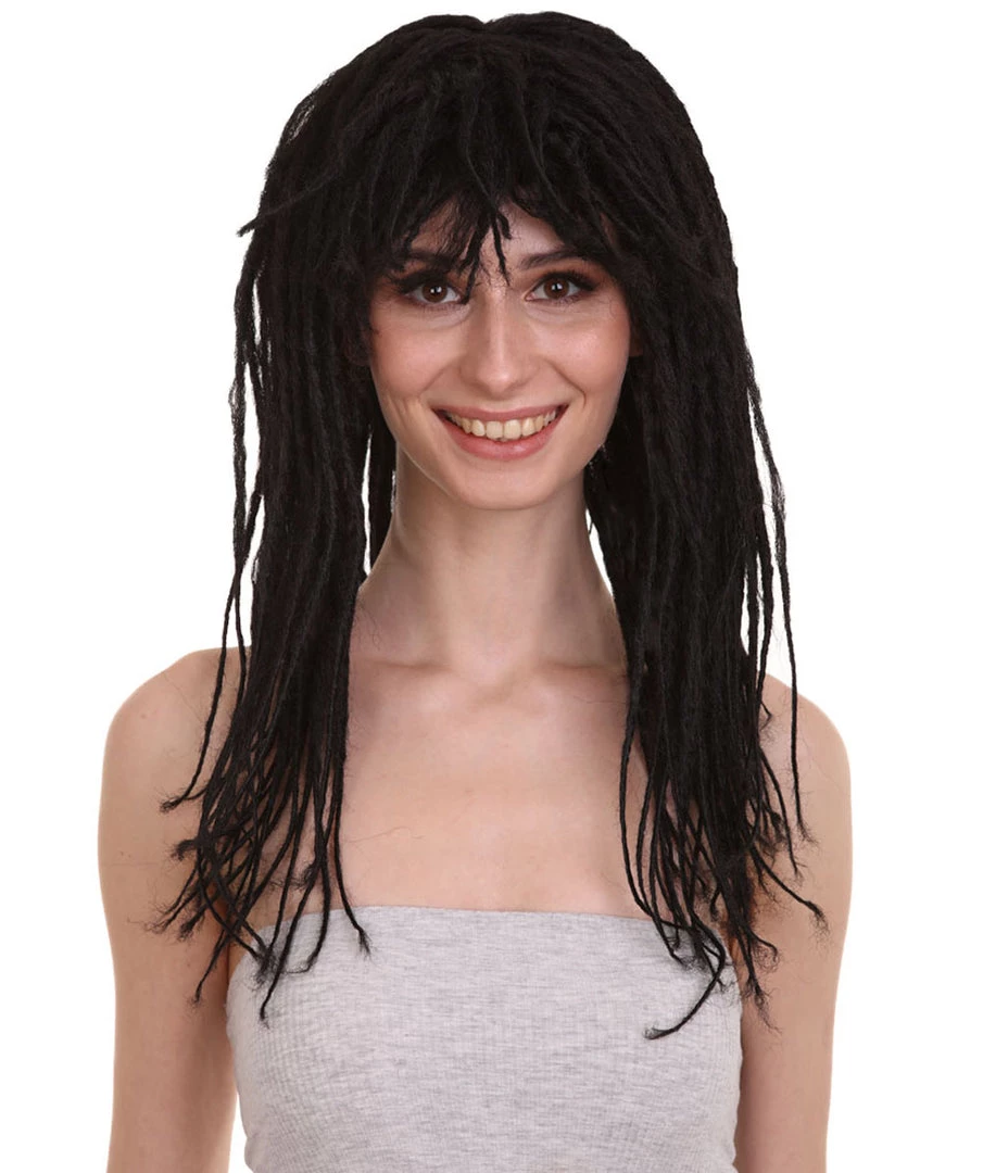 HPO Long Black Dreadlock Womens Wig | Dramatical Cosplay Halloween Wig | Premium Breathable Capless Cap 2 HPO Long Black Dreadlock Womens Wig | Dramatical Cosplay Halloween Wig | Premium Breathable Capless Cap