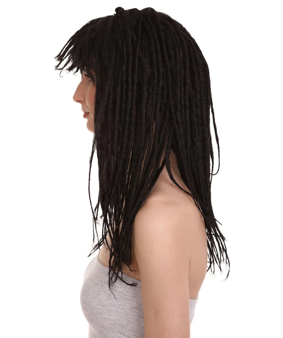HPO Long Black Dreadlock Womens Wig | Dramatical Cosplay Halloween Wig | Premium Breathable Capless Cap 4 HPO Long Black Dreadlock Womens Wig | Dramatical Cosplay Halloween Wig | Premium Breathable Capless Cap