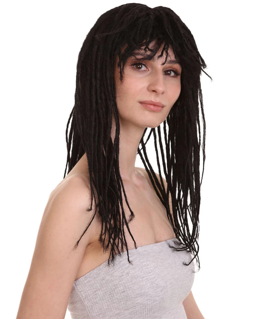 HPO Long Black Dreadlock Womens Wig | Dramatical Cosplay Halloween Wig | Premium Breathable Capless Cap 6 HPO Long Black Dreadlock Womens Wig | Dramatical Cosplay Halloween Wig | Premium Breathable Capless Cap
