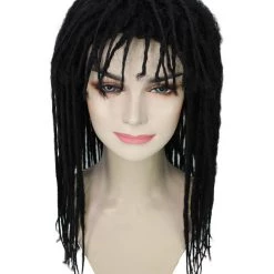 HPO Long Black Dreadlock Womens Wig | Dramatical Cosplay Halloween Wig | Premium Breathable Capless Cap 17 HPO Long Black Dreadlock Womens Wig | Dramatical Cosplay Halloween Wig | Premium Breathable Capless Cap