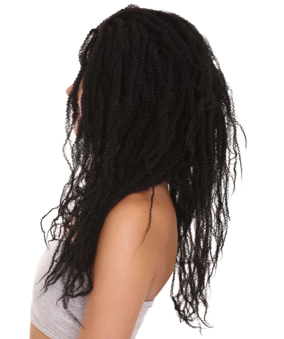 HPO Long Dreadlocks Style Black Womens Wig | Fashion Wigs | Premium Breathable Capless Cap Women's 3 HPO Long Dreadlocks Style Black Womens Wig | Fashion Wigs | Premium Breathable Capless Cap Women's