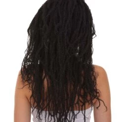 HPO Long Dreadlocks Style Black Womens Wig | Fashion Wigs | Premium Breathable Capless Cap Women's 12 HPO Long Dreadlocks Style Black Womens Wig | Fashion Wigs | Premium Breathable Capless Cap Women's