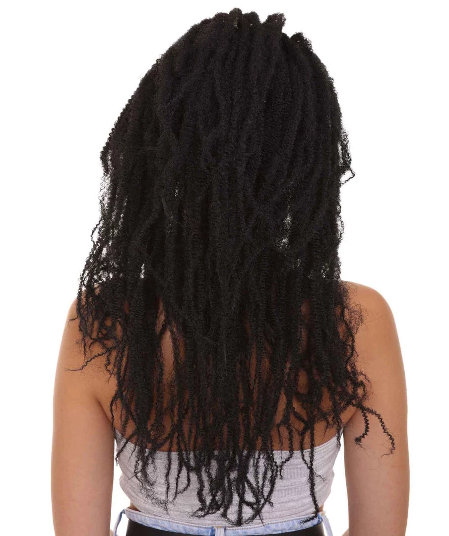 HPO Long Dreadlocks Style Black Womens Wig | Fashion Wigs | Premium Breathable Capless Cap Women's 4 HPO Long Dreadlocks Style Black Womens Wig | Fashion Wigs | Premium Breathable Capless Cap Women's