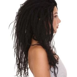 HPO Long Dreadlocks Style Black Womens Wig | Fashion Wigs | Premium Breathable Capless Cap Women's 13 HPO Long Dreadlocks Style Black Womens Wig | Fashion Wigs | Premium Breathable Capless Cap Women's