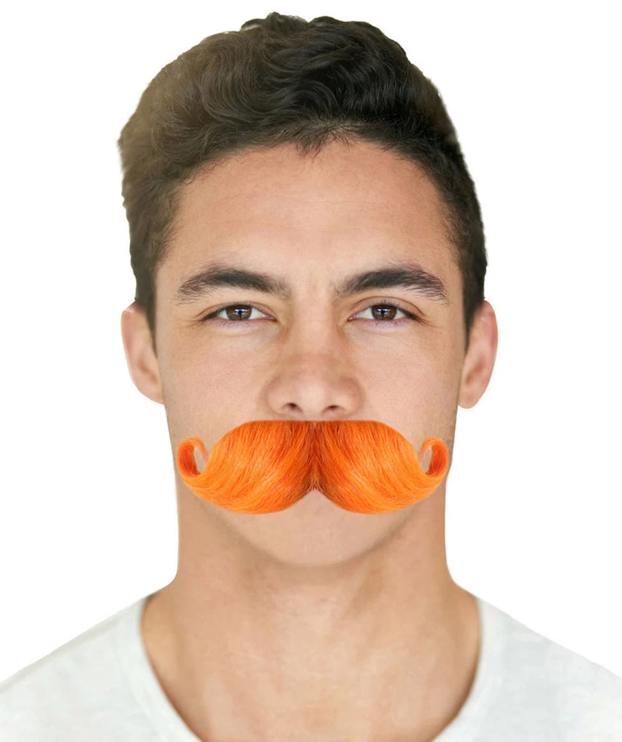 HPO Men's Mens Moustaches | Orange 1 HPO Men's Mens Moustaches | Orange