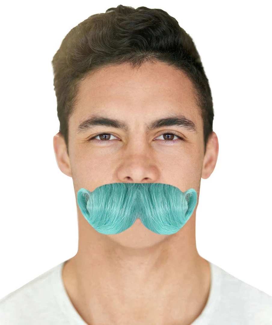HPO Men's Mens Mustaches | Blue 1 HPO Men's Mens Mustaches | Blue