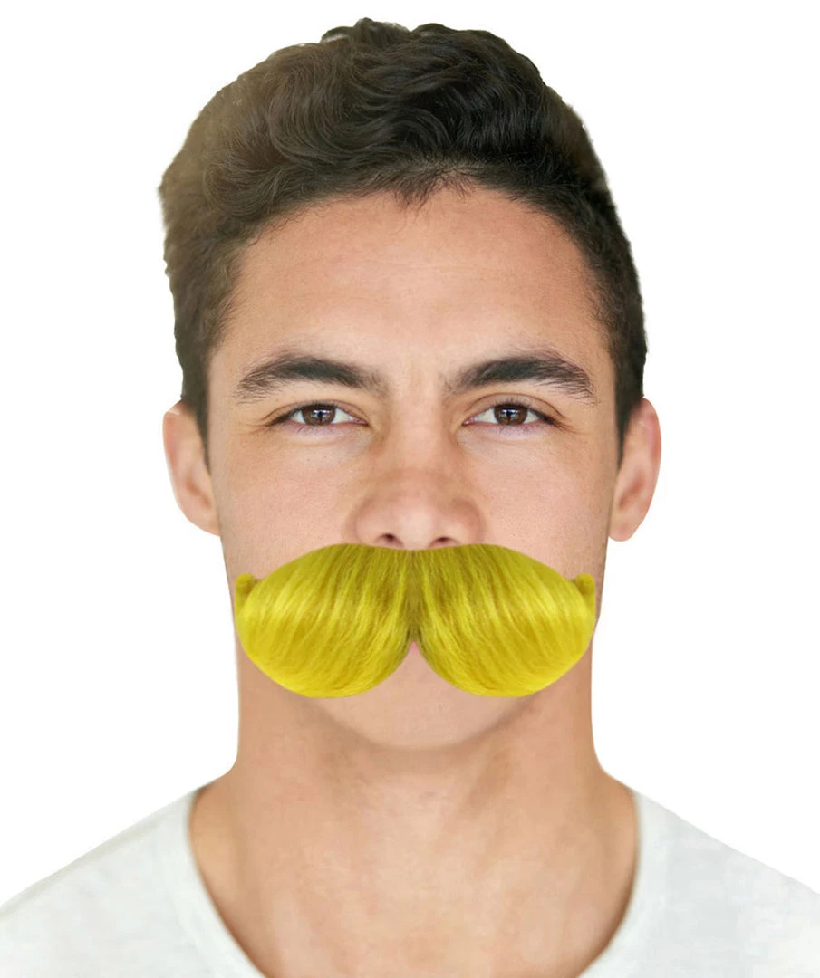 HPO Men's Mens Moustaches | Yellow 1 HPO Men's Mens Moustaches | Yellow