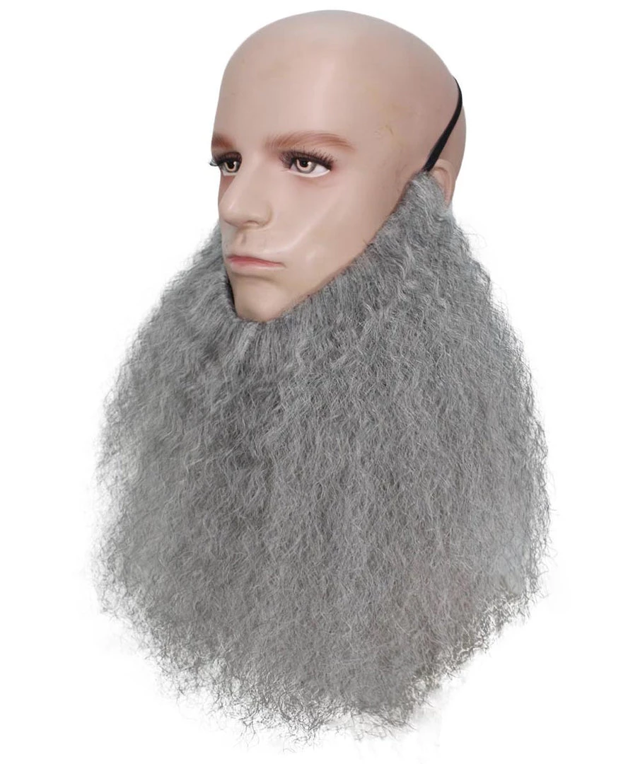HPO Mens 12" Long Beard | Grey TV/Movie Wigs Men's 2 HPO Mens 12" Long Beard | Grey TV/Movie Wigs Men's