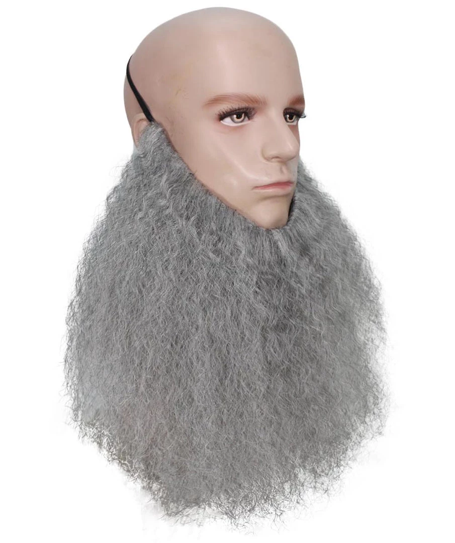 HPO Mens 12" Long Beard | Grey TV/Movie Wigs Men's 4 HPO Mens 12" Long Beard | Grey TV/Movie Wigs Men's