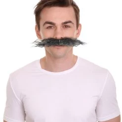 HPO Men's Doctor Eggman Robotnik Long Curly Mustache Multiple Color Options