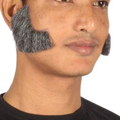 HPO Men's Mutton Chops Style Beard | Gray Cosplay Beard 7 HPO Men's Mutton Chops Style Beard | Gray Cosplay Beard