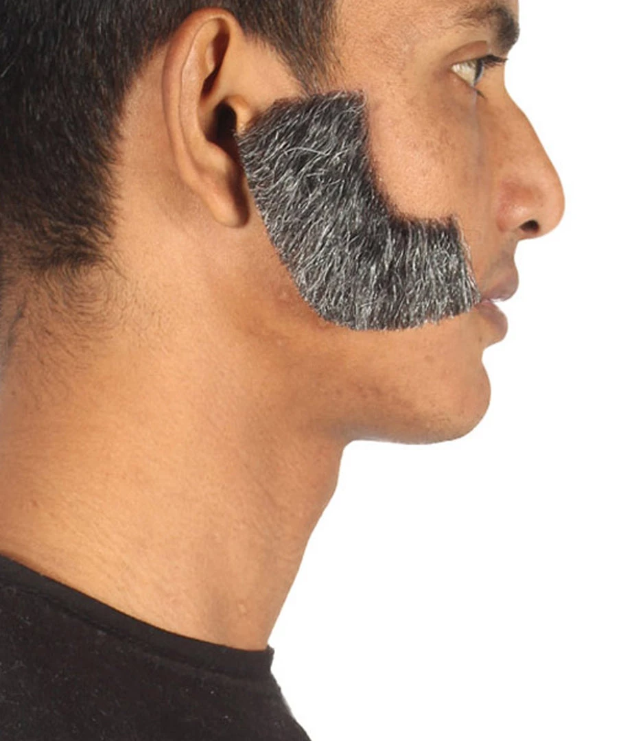 HPO Men's Mutton Chops Style Beard | Gray Cosplay Beard 5 HPO Men's Mutton Chops Style Beard | Gray Cosplay Beard