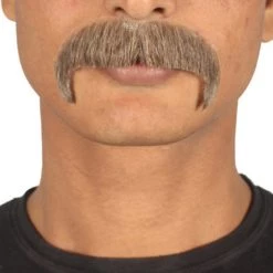 HPO Men's Horseshoe Moustache Set | Brown Cosplay Facial Hair