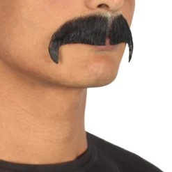 HPO Men's Horseshoe Style Moustache Set | Black Cosplay Facial Hair 5 HPO Men's Horseshoe Style Moustache Set | Black Cosplay Facial Hair