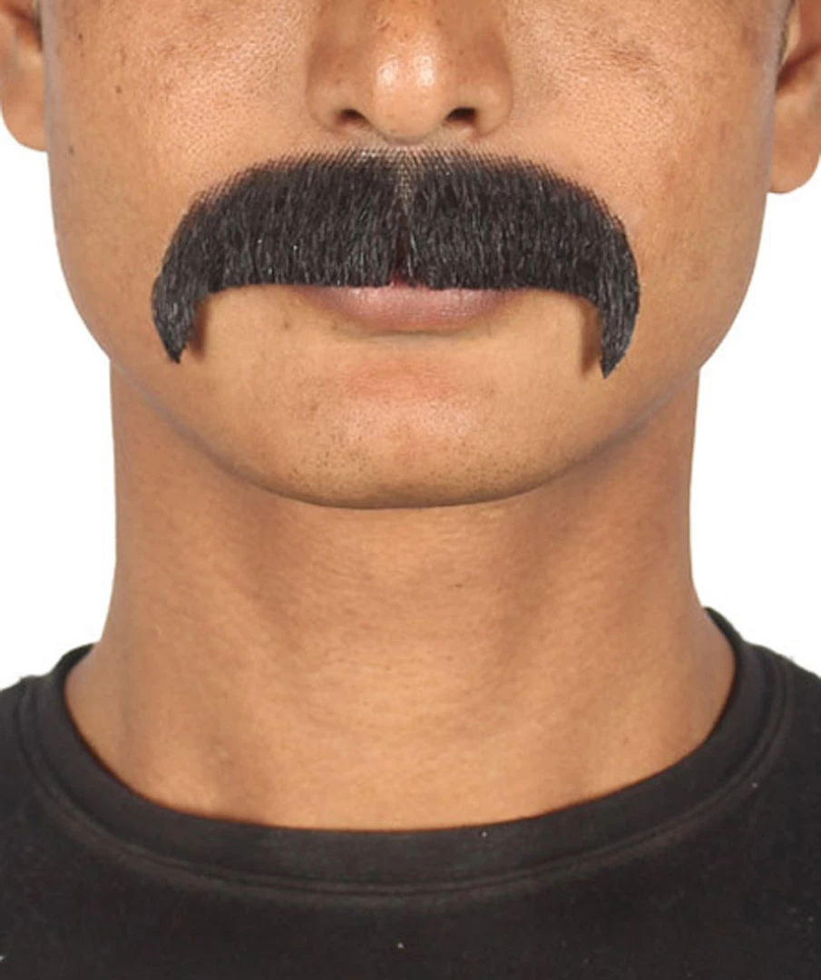 HPO Men's Horseshoe Style Moustache Set | Black Cosplay Facial Hair 1 HPO Men's Horseshoe Style Moustache Set | Black Cosplay Facial Hair