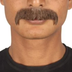 HPO Men's Horseshoe Moustache Set | Brown Cosplay Facial Hair