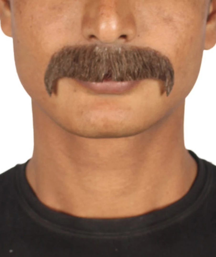 HPO Men's Horseshoe Moustache Set | Brown Cosplay Facial Hair 1 HPO Men's Horseshoe Moustache Set | Brown Cosplay Facial Hair