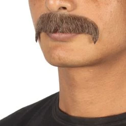 HPO Men's Horseshoe Moustache Set | Brown Cosplay Facial Hair