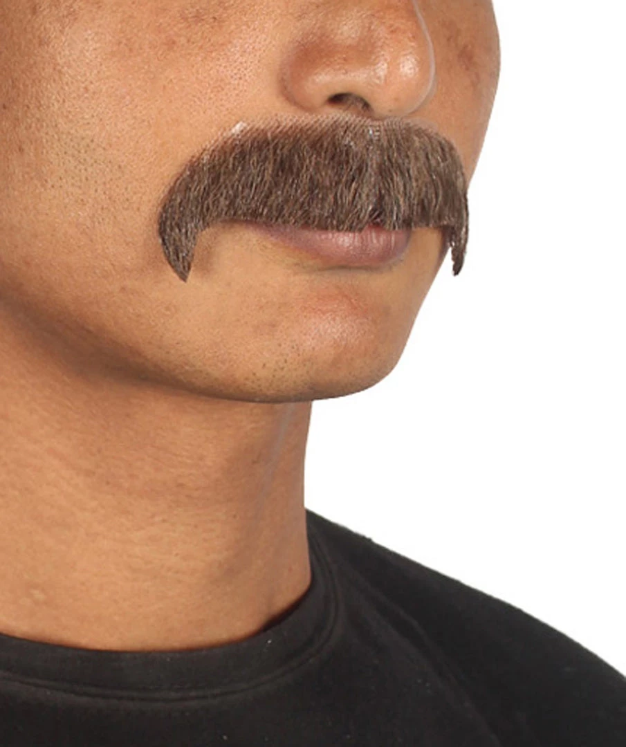 HPO Men's Horseshoe Moustache Set | Brown Cosplay Facial Hair 3 HPO Men's Horseshoe Moustache Set | Brown Cosplay Facial Hair